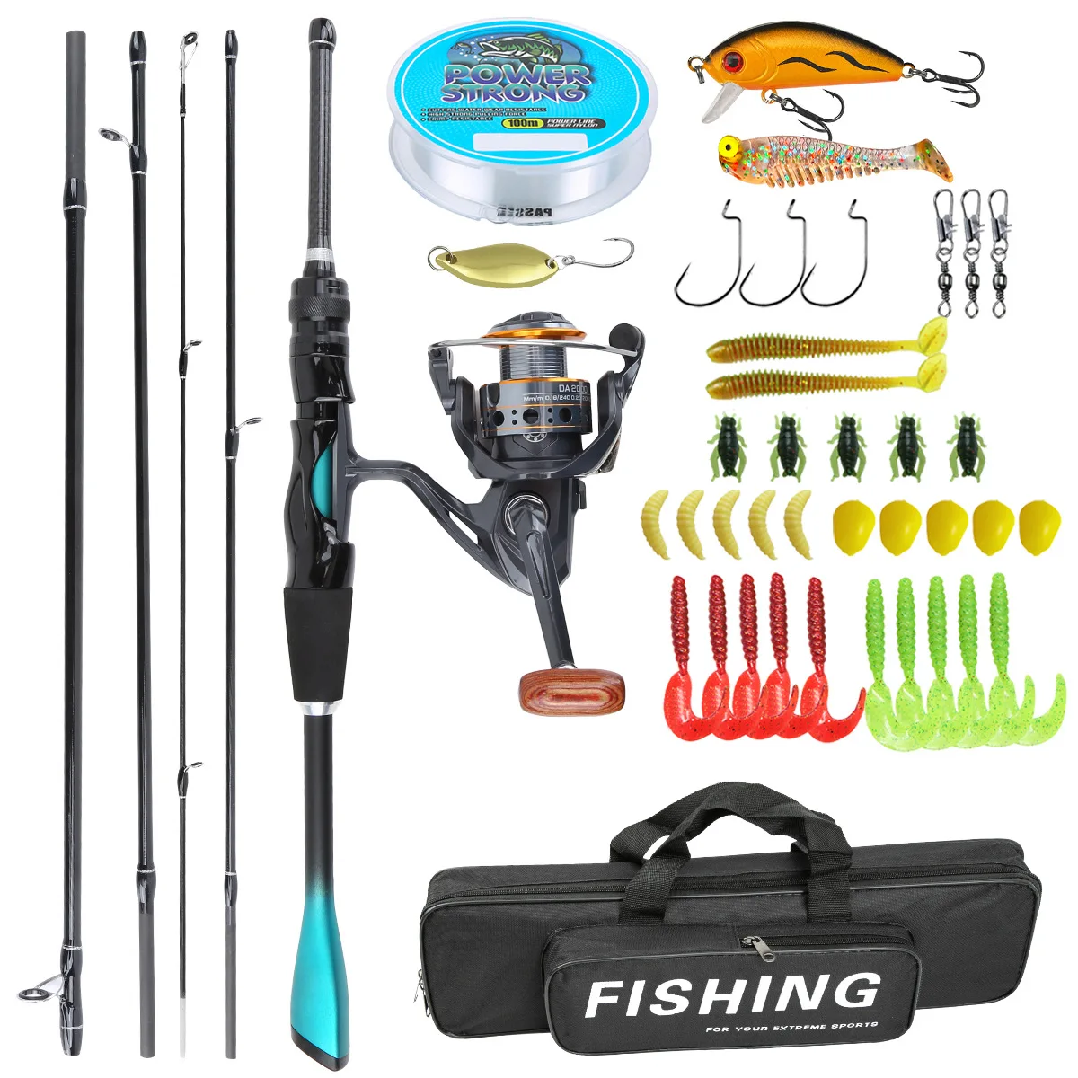 Fishing Rod Carbon Fiber - 1.8m 탄소 섬유 4단 캐스팅 낚싯대,