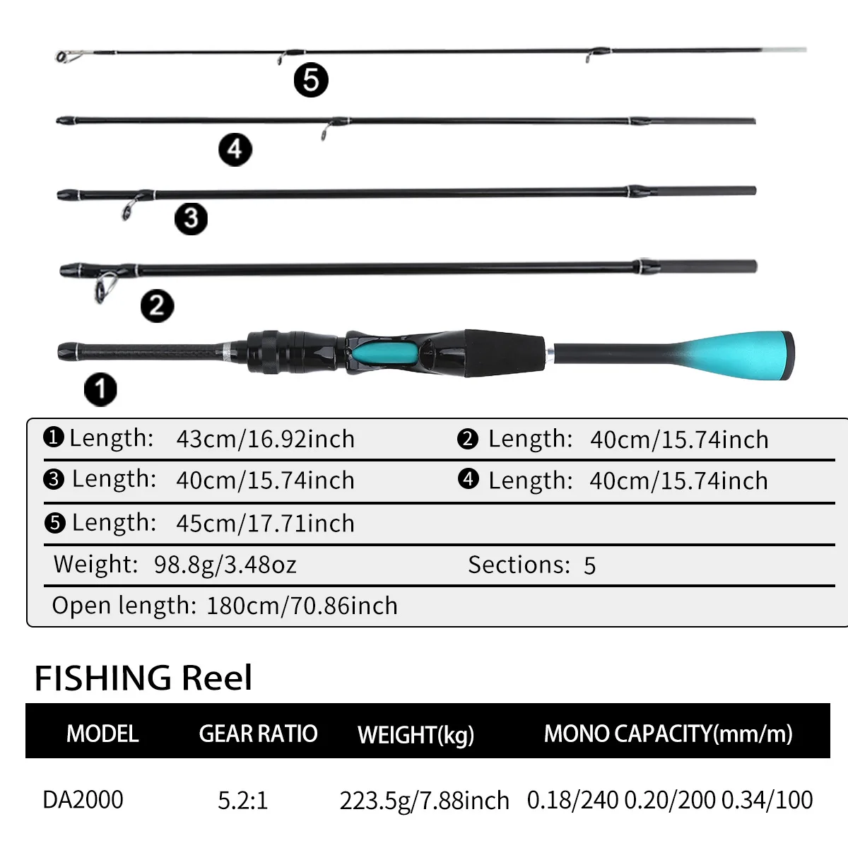 1.8m 탄소 섬유 4단 캐스팅 낚싯대, 스피닝 릴,  - Fishing Rod Carbon Fiber 리뷰 및 가격