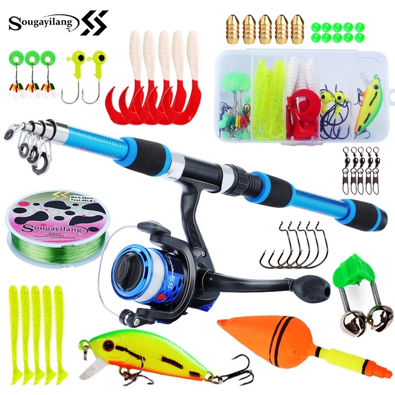 Sougayilang 어린이 낚싯대 세트, 텔레스코픽  - Fishing Rod Spinning 리뷰 및 가격